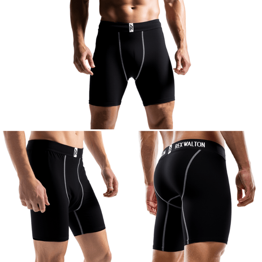 Men's Performance Compression Tights for Running, Basketball, Workout, Gym - Rex Walton Activewear