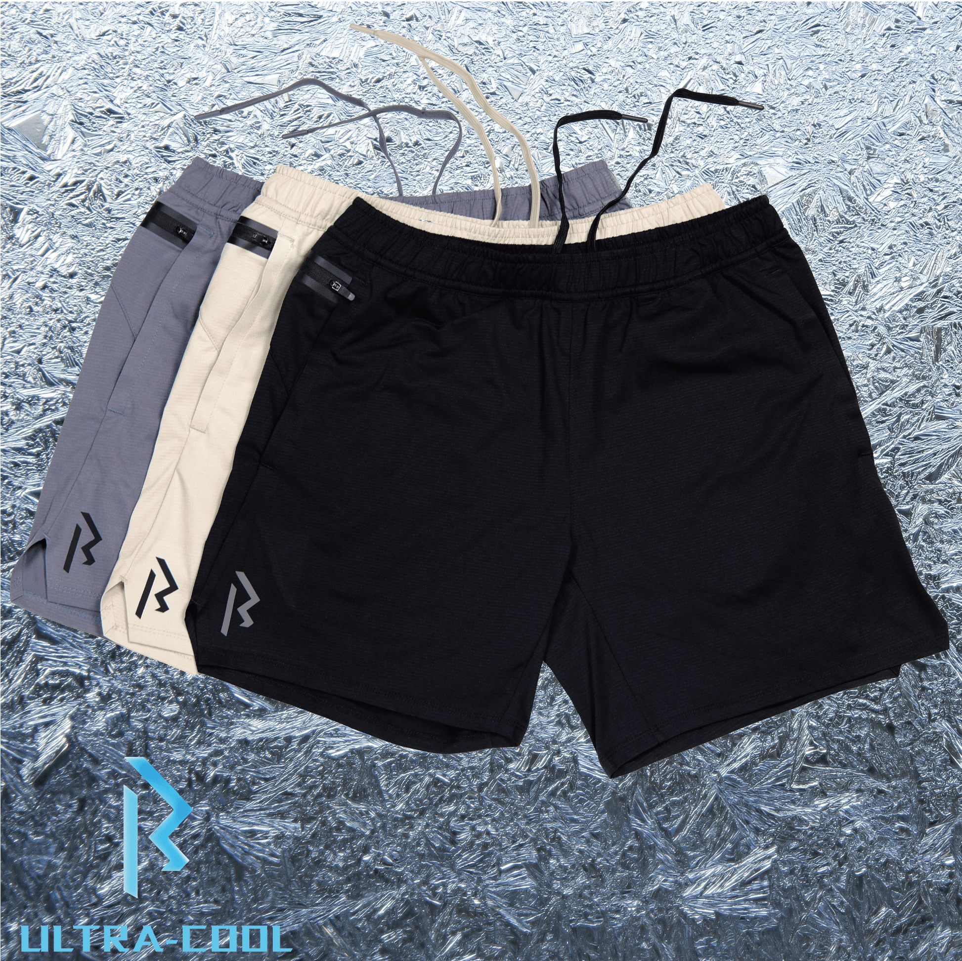 Men's Flexible Lightweight Shorts 3 - in - 1 Pack - Rex Walton Activewear