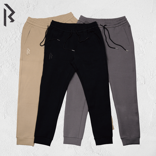 Men's Flexible Cotton Twill Sweatpants 3 - in - 1 Pack - Rex Walton Activewear
